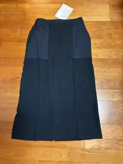SALE❣️シロヤイチガン　リブ編みタイトスカート　ネイビーS-Mサイズ