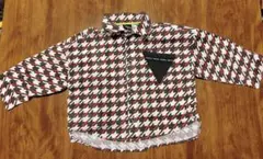 ‪✿manina ハウンドトゥースパターン キッズ長袖シャツ‪✿95