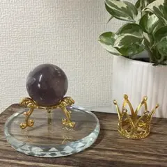 姫灯のアメジスト珠｜アメジストスフィア（40.5mm／92.5g／台座2種類）のサムネイル