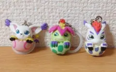 デジモンアドベンチャーめじるしアクセサリー3個セットテイルモンパルモンゴマモン