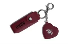 HANA ロゴ キーホルダー リップケース 赤 ハート型 受注生産 HANA ロゴ キーホルダー リップケース 赤 ハート型 受注生産