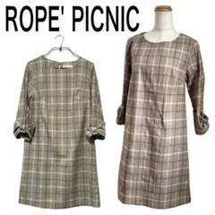 ROPE' PICNIC♡袖口リボンワンピース　チェック柄のサムネイル