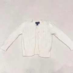 ポロ ラルフローレン 白カーディガン　3T 100㎝　美品