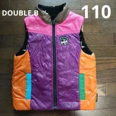 【DOUBLE.B】ミキハウス110サイズリバーシブルジャンバー ベスト