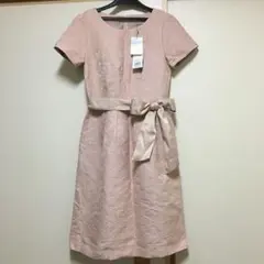 新品タグ付き　ナチュラルビューティー　ジャガードワンピース　結婚式　フォーマル