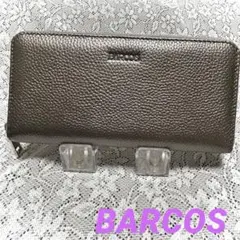 BARCOS バルコスラウンドファスナー長財布　パープルグレー くすみカラー