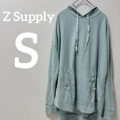美品✨Z Supply 【S】ミントグリーン フード付きパーカーブルー