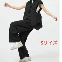 未使用 ユニクロ ウルトラストレッチ アクティブワイドパンツ S ブラック