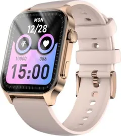 スマートウォッチiPhone対応 アンドロイド対応 ピンク＆ゴールド