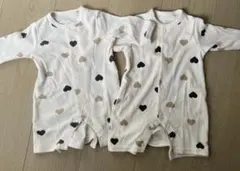 【おまけつき】ハート柄ロンパース 2枚セット
