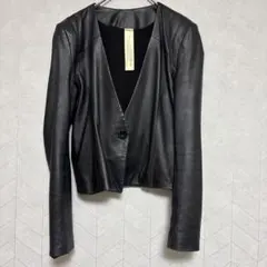 美品 MURUA 羊革 レザージャケット 1B 本革 ラムレザー ノーカラー M