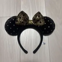 Disney Resort ミニー カチューシャ ブラック ゴールド