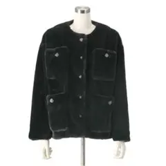新品　＆LOVE　アンドラブ　エコファーリッチブルゾン　ブラック