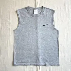 90s USA製 OLD NIKE スウッシュロゴ刺繍 タンクトップ Y2K平成