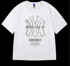 人気商品★オーバーサイズ　Tシャツ　メンズ　バックプリント　白　ストリート　XL