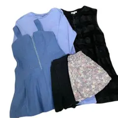 130まとめ売り5点ブランド　女の子ワンピース　パンツ　プティマイン　a.v.v