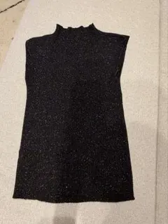 GRL ノースリーブニット ブラック モックネック
