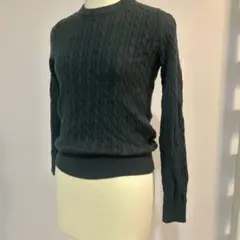 SALE 【UNIQLO】コットンカシミヤ　ケーブルクルーネックセーターxs