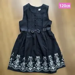 120㎝ マザウェイズ　ワンピース　黒色　刺繍　フォーマル