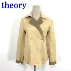 セオリー テーラードジャケット 綿 コットン 薄手 ベージュ ２ C1848