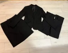 13号ブラックパンツスーツスカート上下