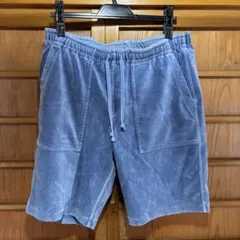 ベロア素材 ショートパンツ ブルーのサムネイル