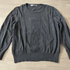 ef-de グレー プリーツニットセーター 長袖