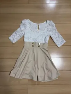 近日削除予定　one wayレーストップのひざ丈ワンピース