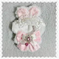 うさぎ耳ぬい服　10cm用　ピンク　立ち耳