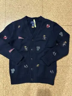 【最終値下げ】ポロ　ラルフローレン　ポロベア　刺繍ニット　カーディガン　ネイビー