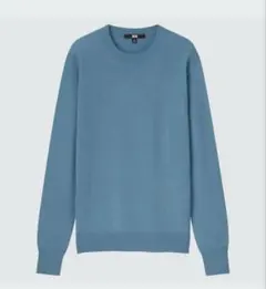 UNIQLO エクストラファインメリノクルーネックセーター ブルー　水色　S