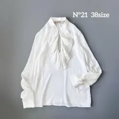 ★N°21　ヌメロヴェントゥーノ　フリル　ブラウス　ホワイト　シルクのサムネイル