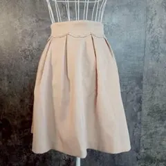 ✨MAJESTICLEGON✨♡フレアスカート♡裏地あり♡ベージュ(M)