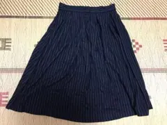 GU バックジップフレアスカート(ストライプ)