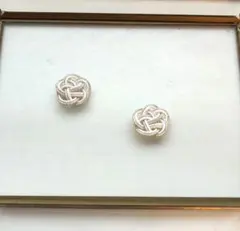 水引アクセサリーピアス・イヤリング　花　パーツ　結婚式　入学式　卒業式　披露宴