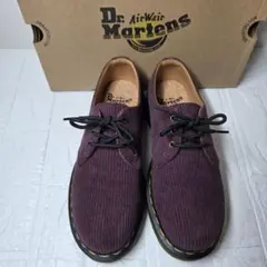 【未使用級】Dr.Martens 3ホール パープル コーデュロイ 25cmのサムネイル
