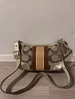 COACH ミニボストンバッグ　シグネチャー ブラウン 10540 保存袋つき COACH ミニボストンバッグ シグネチャー ブラウン 10540 保存袋つき