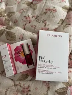 ★クラランス フィックスメイクアップ　50mlとリップコンフォートオイル 03★