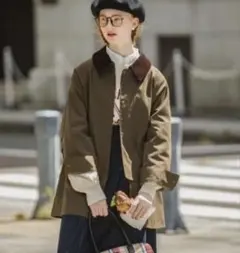 【美品】BONLECILL オーバーハンティングジャケット　カーキ