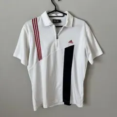 adidas アディダス　ホワイト　薄手　ゴルフ　シャツ