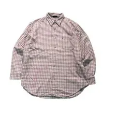 7AS1【DKNY】チェックフランネルシャツ　L 古着used