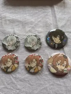 文豪ストレイドッグス缶バッジ 6個セット 中原中也、ニコライ・ゴーゴリ、太宰治