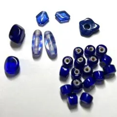 青いビーズセット