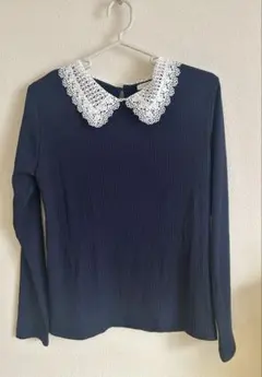 Honeys ハニーズ レース襟 ニットトップス