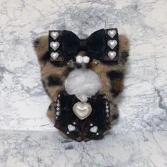 にじぱぺっとサイズ ぬい服 ねこ レオパード 黒 ②