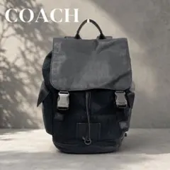 美品 COACH コーチ バックパック リュック ビジネスバッグ 黒 ブラックのサムネイル