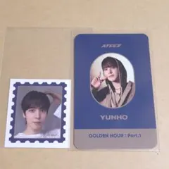 ATEEZ golden hour ステッカー ユノ ID トレカ シール