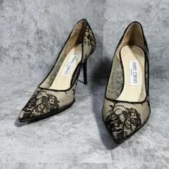 Jimmy Choo ポインテッドトゥパンプス ヒール レース ROMY85 - メルカリ