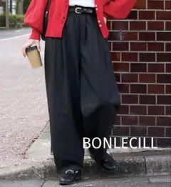 BONLECILL ボンルシール　キレイージーチノパンツ　ブラック　S