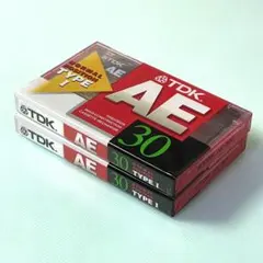 ♦︎未開封♦︎ TDK ノーマルカセットテープAE 30分×2本